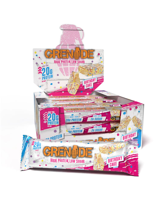 Grenade Birthday Cake Protein Bar – Box of 12